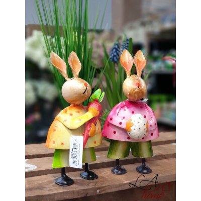 Kovový králík s vajíčkem 9*8*17 cm – Hledejceny.cz