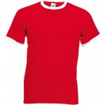 Fruit of the Loom tričko Ringer T racerback bílá/červená – Sleviste.cz