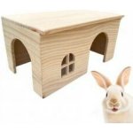 Trixie Dřevěný domek s rovnou střechou pro králíky 40 x 20 x 23 cm – Sleviste.cz