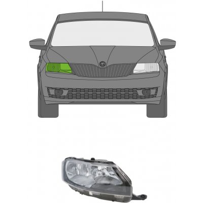Pravé přední světlo Škoda Rapid / 12-17 | Zboží Auto