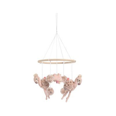 BABY FEHN Dřevěný kolotoč plameňák pink – Zboží Dáma