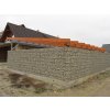 Pletiva TopGabion Gabionový plot - v. 2,2 m, d. 2 m, š. 20-40 cm, oko 5x20cm, sloupek 2x2,6 m + komponenty