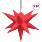 vidaXL LED vánoční hvězdy 10 ks. Červené 10 cm – Hledejceny.cz