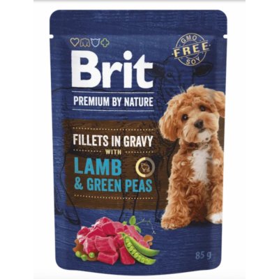 Brit Premium by Nature Adult Dog Fillets in Gravy with Lamb & Green Peas 85 g – Sleviste.cz