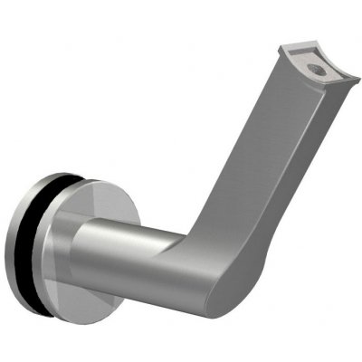 Q-railing Podpora madla namontovaného na sklo, pro zábradlí O48,3 mm, broušený, AISI 316 – Zboží Mobilmania