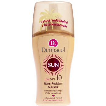 Dermacol Sun Milk voděodolné mléko na opalování spray SPF10 200 ml