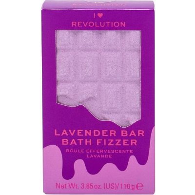 Makeup Revolution London I Heart Revolution Chocolate Bar Bath Fizzer koupelová bomba Lavender 110 g – Zbozi.Blesk.cz