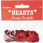 PartyDeco Konfety srdíčka červená 1,6 x 1,6 cm 15g – Zboží Dáma