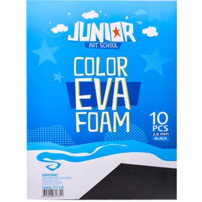 Dekorační pěna EVA černá A4, tloušťka 2,0 mm, 10ks – Zboží Dáma