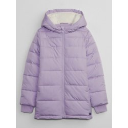 GAP 724506-02 dětská bunda s kožíškem fialová