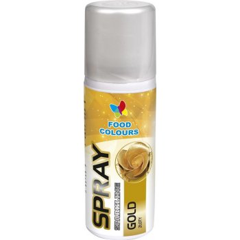 Food Colours Barva ve spreji Gold Zlatá 50 ml