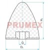 Guma a pruženka Silentblok - doraz kuželový s maticí typ KP-E 30x36 M8 55ShA