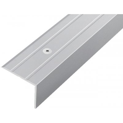 Acara schodová lišta vrtaná AP8 hliník elox stříbro 20 mm 25 mm 0,9 m