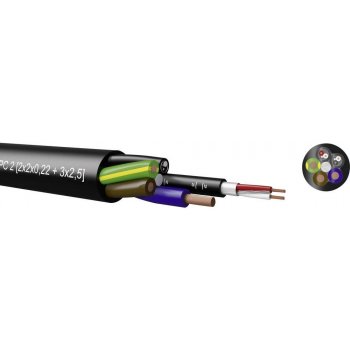 Kabeltronik 720045000-1 kombinovaný kabel 4 x 0.22 mm² + 3 G 2.50 mm² černá