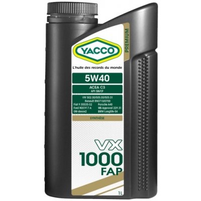 Yacco VX 1000 FAP 5W-40 *1l