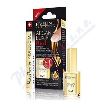 Eveline Cosmetics Nail Therapy regenerační elixír na nehty a nehtovou kůžičku (Argan Elixir 8 in 1) 12 ml