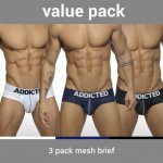 Addicted AD420P My Basic Brief slipy 3Pack – Sleviste.cz