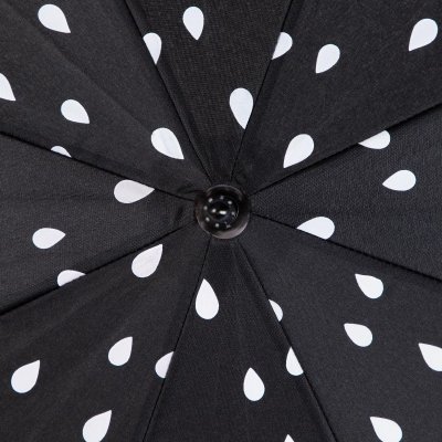 Happy Rain Essential Long AC 41100 automatický deštník černý bílé kapky černý