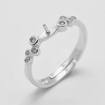 Prsten s dříkem na nalepení perly AG925/1000 SMS 029-1