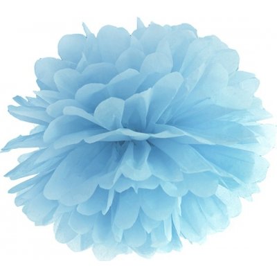 Papírový Pom-Pom SVĚTLE MODRÝ 35 cm – Zboží Dáma