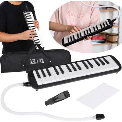 Mamido Hudební nástroj Melodika Klávesová harmonika pouzdro dva náustky – Zbozi.Blesk.cz