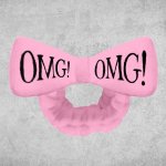 Double Dare kosmetická čelenka s mašlí OMG! tmavě růžová – Zboží Mobilmania