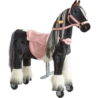 Ponnie Mechanický jezdicí kůň Domino S s růžovým sedlem – Sleviste.cz