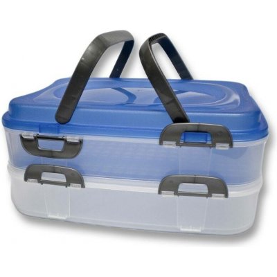 Můjrendlík Plastový piknik box 2 patra 40x30x18cm – Zboží Dáma