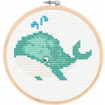 Sada na jednoduché křížkové vyšívání VELRYBA – Hledejceny.cz