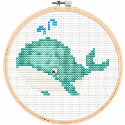 Sada na jednoduché křížkové vyšívání VELRYBA – Hledejceny.cz