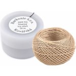 Barkonie Univerzální šicí nit kovářská 240142/7415 lněná, režná přírodní, návin 50m, plastové pouzdro – Zboží Dáma