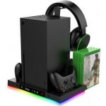 iPega XBX023S Multifunkční Nabíjecí RGB Stojan s Chlazením Xbox Series X – Zboží Živě