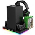 iPega XBX023S Multifunkční Nabíjecí RGB Stojan s Chlazením Xbox Series X – Zbozi.Blesk.cz