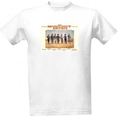 Tričko s potiskem Sedm statečných 1960 1 pánské Bílá – Zboží Mobilmania