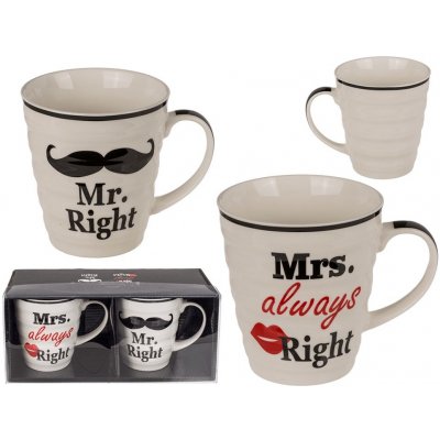 DR Hrnky Mr right a Mrs always right 2ks 250 ml