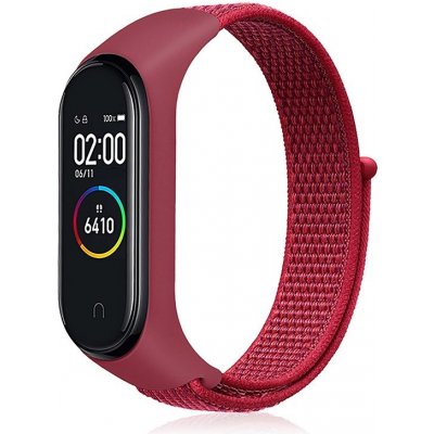 Xiaomi Mi Band 3/4 náhradní náramek Nylon Červená MBSCZ-NLN011 – Zboží Mobilmania