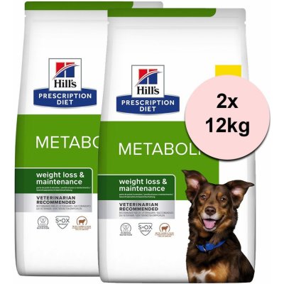 Hill’s Prescription Diet Metabolic Weight loss & Maintenance Lamb & Rice 2 x 12 kg – Hledejceny.cz