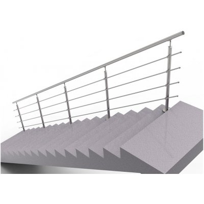 Hahn Nerezové zábradlí na schody - set (délka:6000 x výška:900mm)