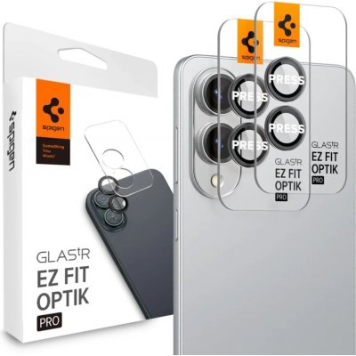 Spigen Glass tR EZ Fit Optik Pro HD 2 balení, černé - Samsung Galaxy S25 Edge – Zboží Živě