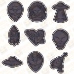 Sada vykrajovátek - Halloween - UFO Velikost: 8-10 cm – Hledejceny.cz