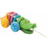 Dřevěná hračka Plan Toys Tančící krokodýl duhový