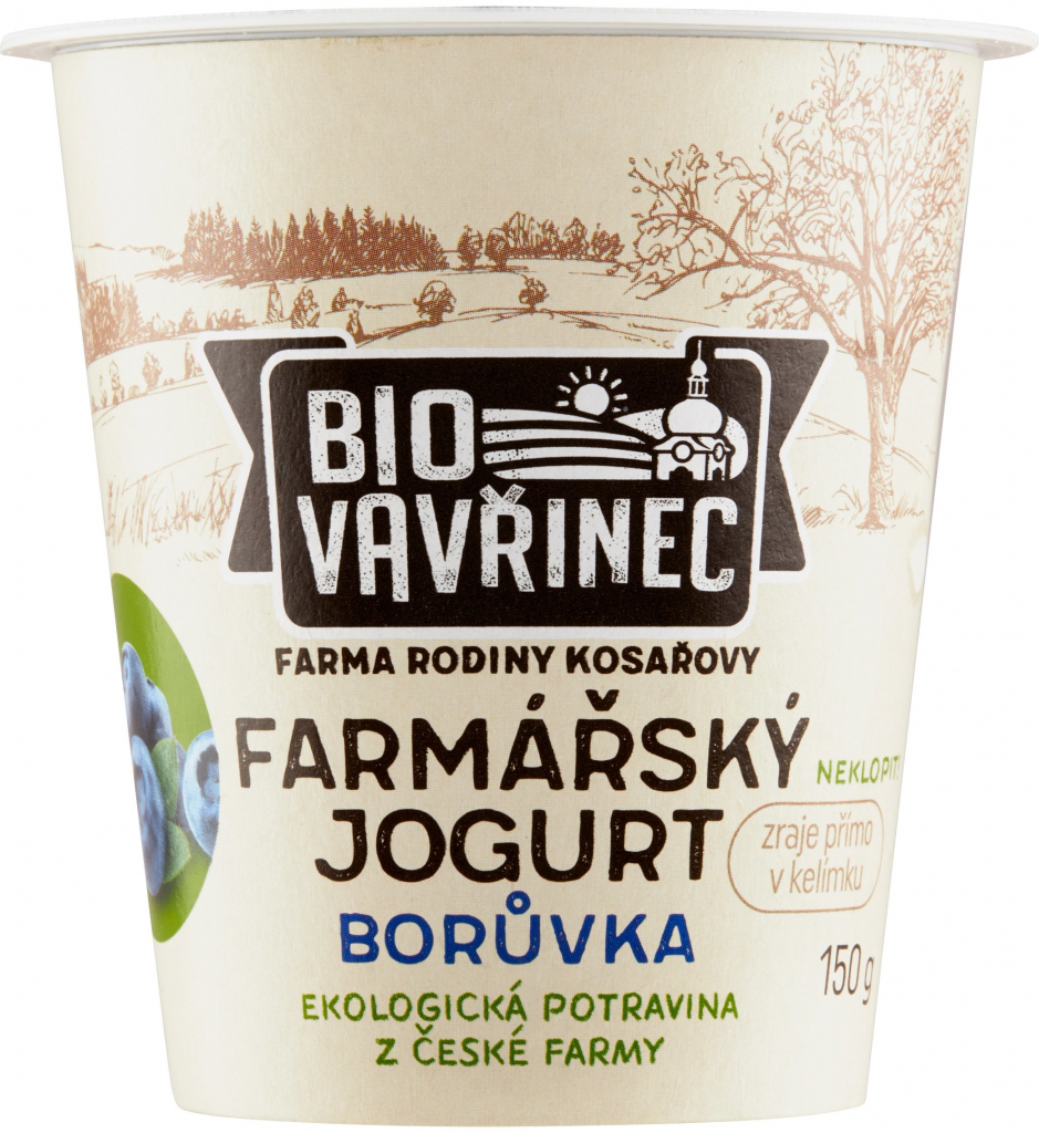 Bio Vavřinec Farmářský jogurt borůvka 150 g od 22 Kč - Heureka.cz