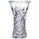 Bohemia Crystal Broušená skleněná váza Bohemia Crystal - X 80029/205mm. Brus Větrník – Zboží Dáma