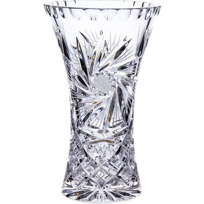 Bohemia Crystal Broušená skleněná váza Bohemia Crystal - X 80029/205mm. Brus Větrník – Zboží Dáma