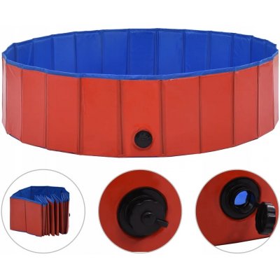 Meedo Skládací bazén pro psy PVC červený 80 x 20 cm – Hledejceny.cz