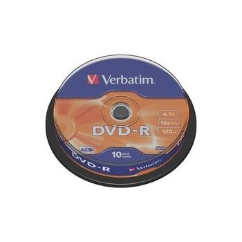 Verbatim DVD-R 4,7GB 16x, AZO, spindle, 10ks (43523)