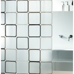 Spirella FRAME čtverce bílo-černý 180 x 200 cm – Hledejceny.cz