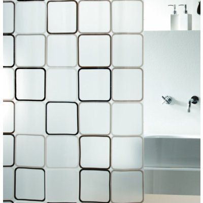 Spirella FRAME čtverce bílo-černý 180 x 200 cm – Hledejceny.cz