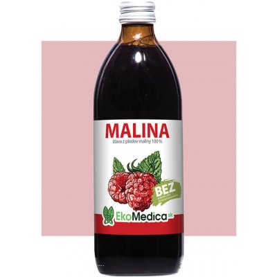 EkoMedica Malina 100% přírodní šťáva 0,5 l