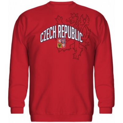 3B mikina CZECH REPUBLIC znak a erb červená – Sleviste.cz
